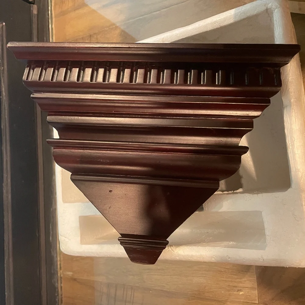 New 2-Piece Wooden Corner Floating Wall Shelving